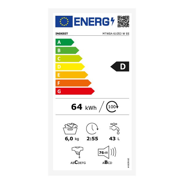Veš mašina Indesit MTWSA 61053 W EE 6kg/1000rpm - Image 4